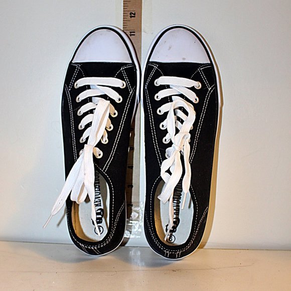 Mens OT Revolution BLACK Canvas Low Top Sneakers Shoes Size 9 - Picture 5 of 7